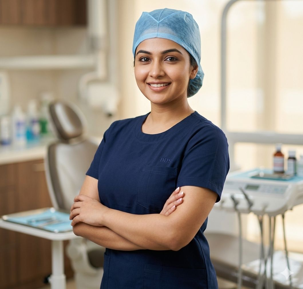 Professional female dentist portrait