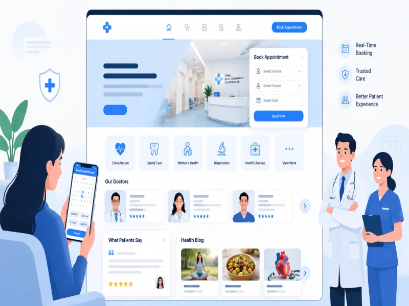 Comprehensive Clinic Landing Pages Before